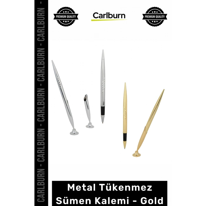 #Kalem Lüks Ofis Masaüstü Prestijli Kaliteli Şık Kurumsal Hediye Metal Tükenmez Sümen Kalemi Gold