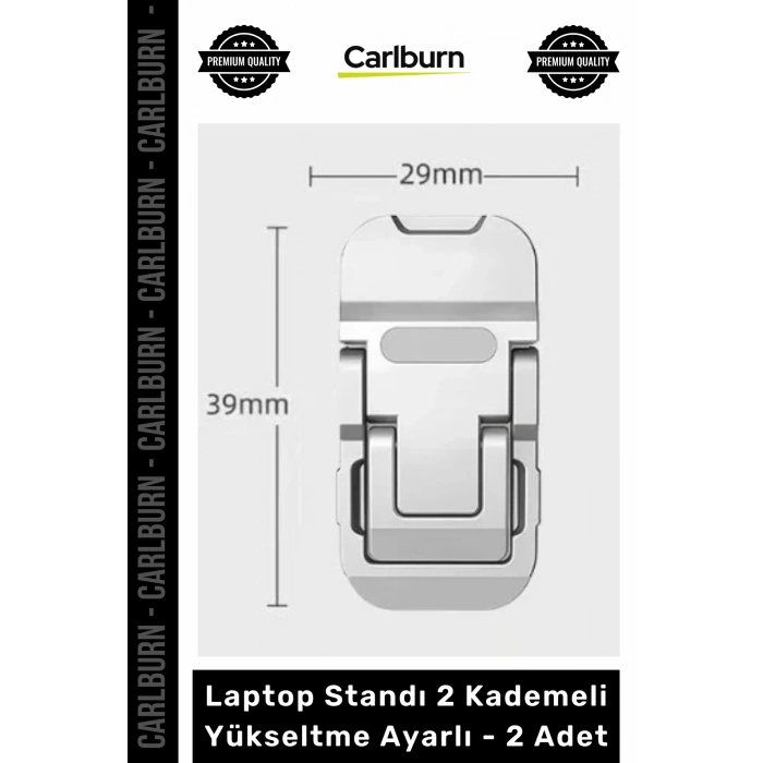Özel Üretim Ergonomik Katlanabilir Plastik Kaymaz Laptop Standı 2 Kademeli Yükseltme Ayarlı 2 Adet