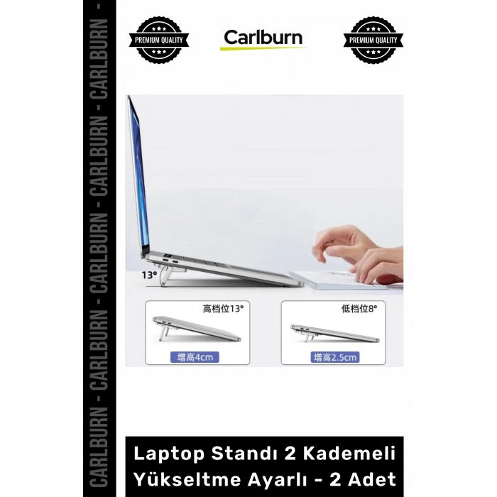 Özel Üretim Ergonomik Katlanabilir Plastik Kaymaz Laptop Standı 2 Kademeli Yükseltme Ayarlı 2 Adet