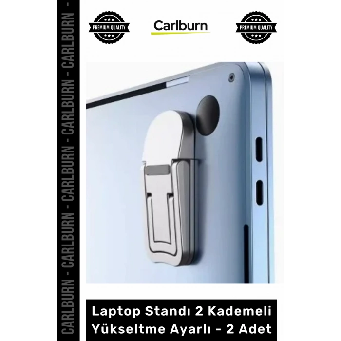Özel Üretim Ergonomik Katlanabilir Plastik Kaymaz Laptop Standı 2 Kademeli Yükseltme Ayarlı 2 Adet