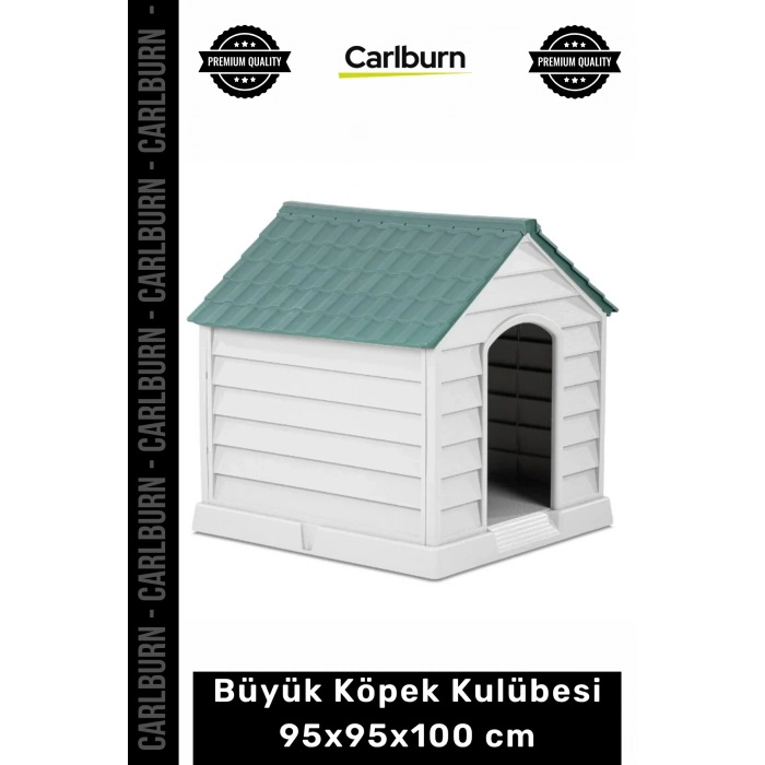 #Petshop Su Geçirmez Plastik Dış Mekan Bahçe Tipi Konforlu Büyük Köpek Kulübesi 95x95x100 cm