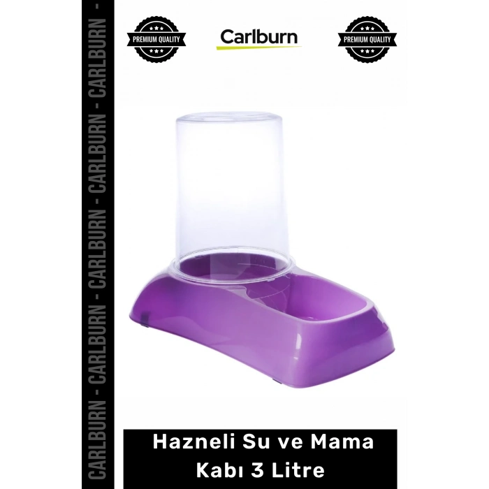 #MamaKabı Otomatik Besleme Kedi Köpek Dayanıklı 1 Sınıf Plastik Hazneli Su Mama Kabı 3 Litre