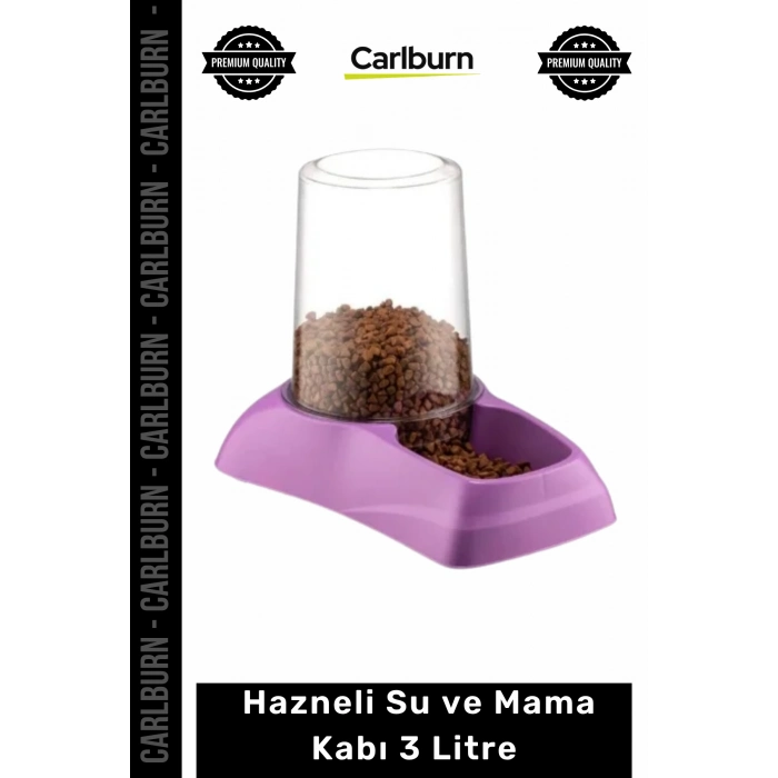 #MamaKabı Otomatik Besleme Kedi Köpek Dayanıklı 1 Sınıf Plastik Hazneli Su Mama Kabı 3 Litre