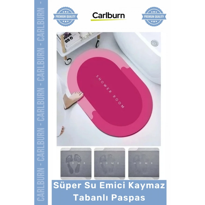 #Paspas Nappa Deri Hızlı Kuruyan Leke Tutmaz Banyo Mutfak Süper Su Emici Kaymaz Tabanlı Paspas