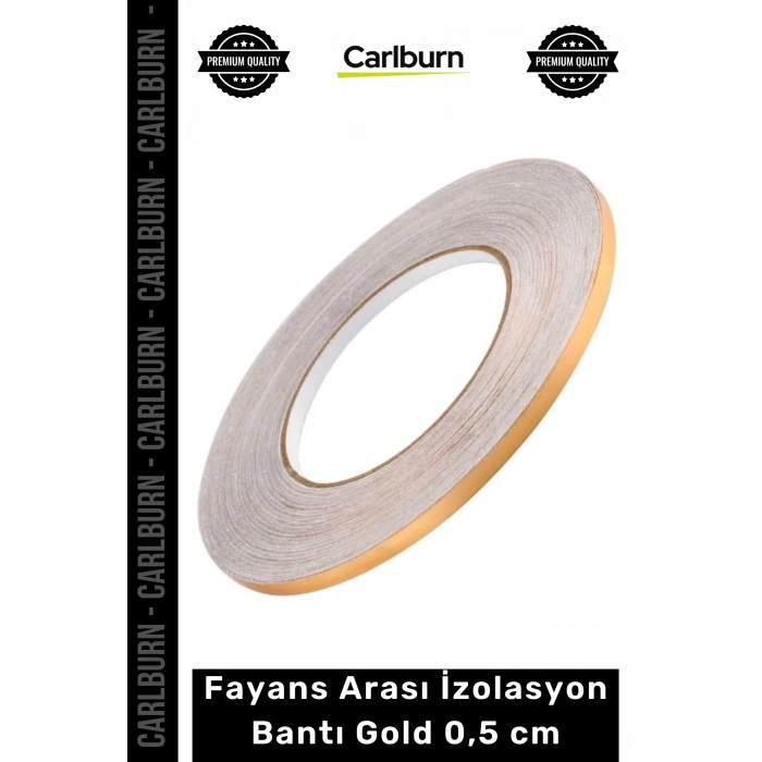#Bant 0.50cm Genişlik 50 Metre Uzunluk Parlak Kendinden Yapışkanlı Karo Dekoratif Şerit Zemin Gold Fayans Arası İzolasyon Bantı