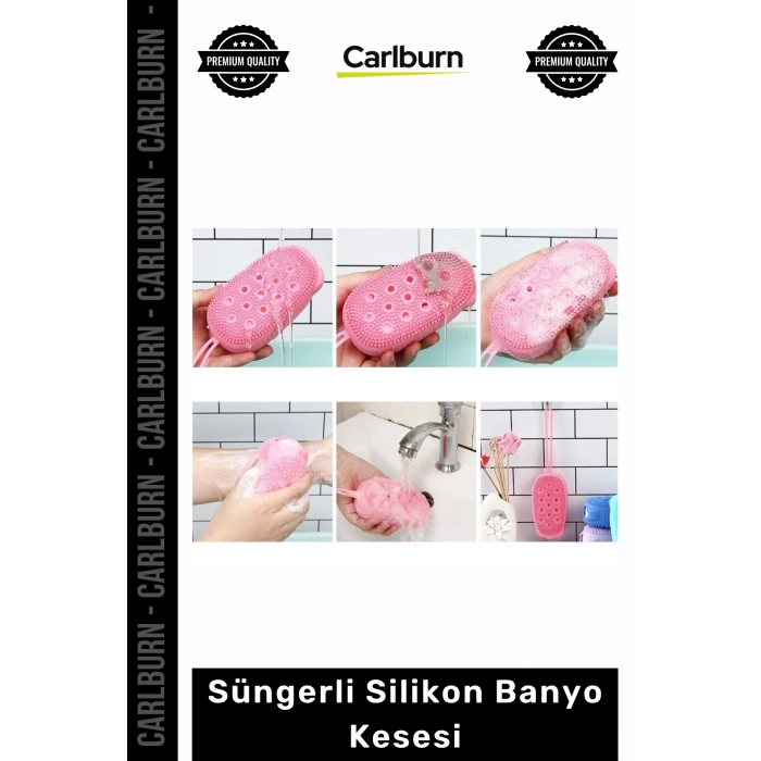 Özel Üretim Çift Taraflı Vücut Peeling Masaj Fırçası Yumuşak Lifli Süngerli Silikon Banyo Kesesi