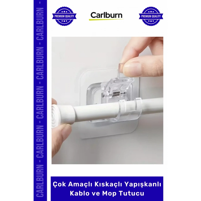 Özel Üretim Duvar Organizer Pratik Askı Düzenleyici Çok Amaçlı Kıskaçlı Yapışkanlı Kablo Mop Tutucu