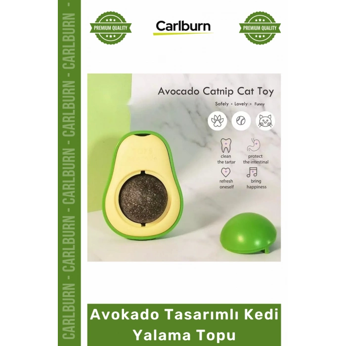 #Petshop Kedi Otu Topu Doğal Diş Temizleyici Sağlıklı Eğitici Avokado Tasarımlı Kedi Yalama Topu