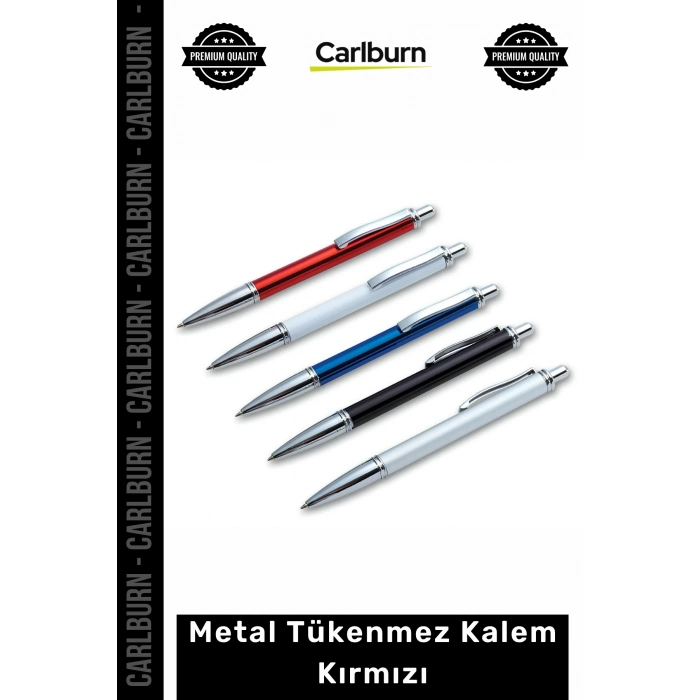 Özel Üretim Kurumsal Promosyon Hediyelik Şık Tasarım Kaliteli Modern Metal Tükenmez Kalem Kırmızı