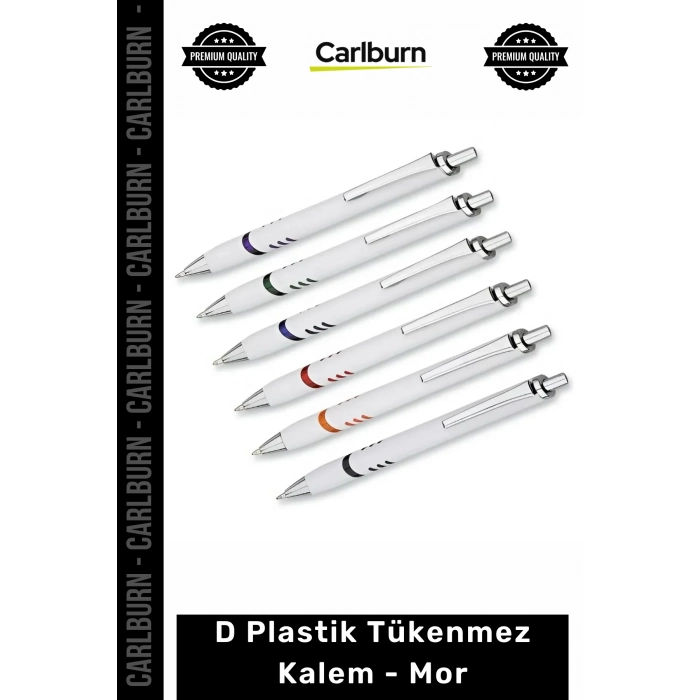 Özel Üretim Promosyon Logo Baskılı Kurumsal Hediye Kaliteli Ergonomik D Plastik Tükenmez Kalem Mor