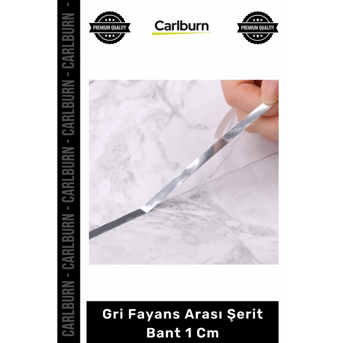 Özel Üretim Kendinden Yapışkanlı Karo Derz Dolgu Dekoratif 50 Metre Gri Fayans Arası Şerit Bant 1 Cm