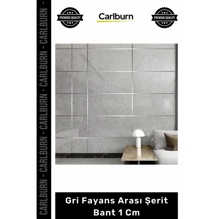 Özel Üretim Kendinden Yapışkanlı Karo Derz Dolgu Dekoratif 50 Metre Gri Fayans Arası Şerit Bant 1 Cm