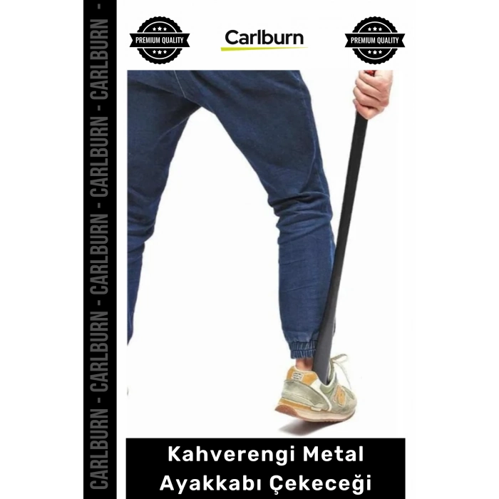 #Kerata 65 cm Uzun Boy Çelik Kerata Şık Ergonomik Askılı Kahverengi Metal Ayakkabı Çekeceği