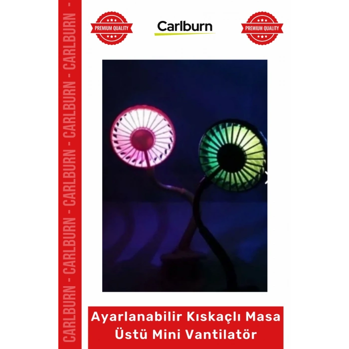 #Vantilatör Esnek Boyunlu Sessiz Portatif Şık Ayarlanabilir Kıskaçlı Masa Üstü Mini Vantilatör