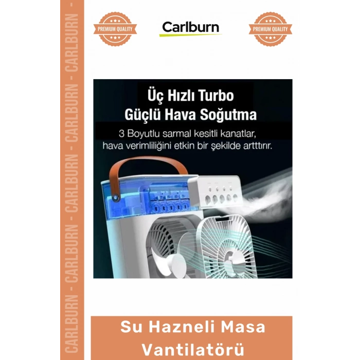 #Vantilatör Buzlu USB Buharlı Nemlendirici 600ml Sessiz Taşınabilir Ofis Tipi Su Hazneli Masa Vantilatör
