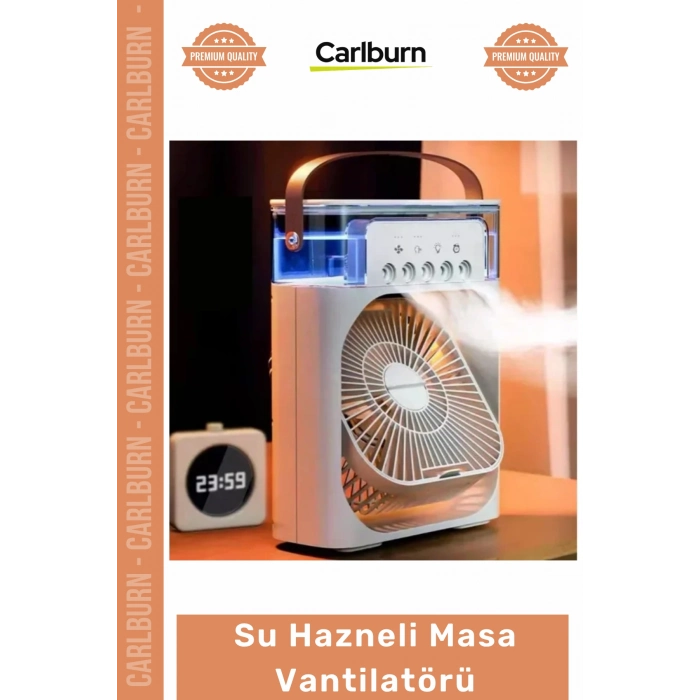 #Vantilatör Buzlu USB Buharlı Nemlendirici 600ml Sessiz Taşınabilir Ofis Tipi Su Hazneli Masa Vantilatör
