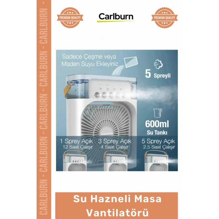 #Vantilatör Buzlu USB Buharlı Nemlendirici 600ml Sessiz Taşınabilir Ofis Tipi Su Hazneli Masa Vantilatör