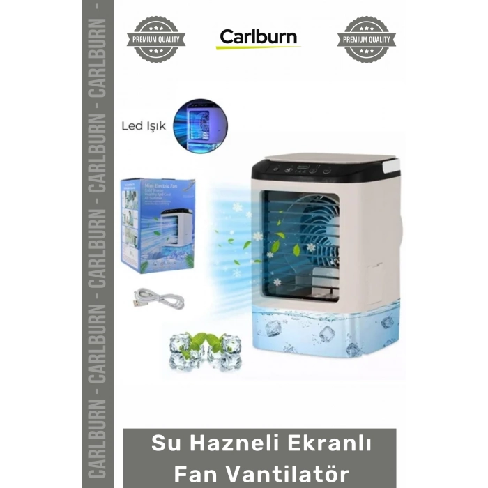 #Vantilatör Sessiz Taşınabilir Hava Soğutucu Dijital Gösterge USB Su Hazneli Ekranlı Fan Vantilatör