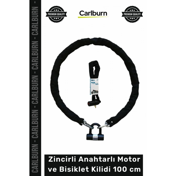 #Kilit Zırhlı Çelik Güvenlik Motosiklet Emniyetli Zincirli Anahtarlı Motor Bisiklet Kilidi 100 Cm