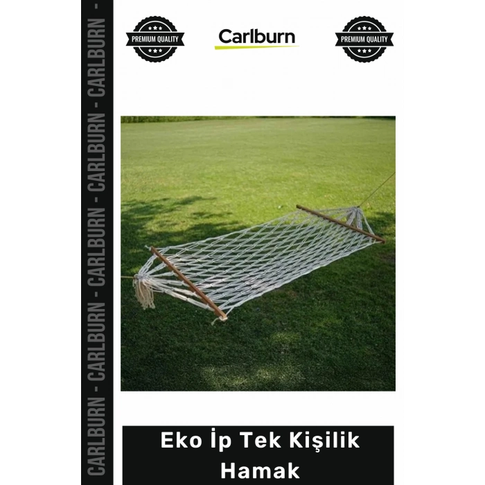 #Hamak Bahçe Balkon Kamp Piknik Ahşap Çıtalı Dayanıklı Örgü Sistemli Eko İp Tek Kişilik Hamak