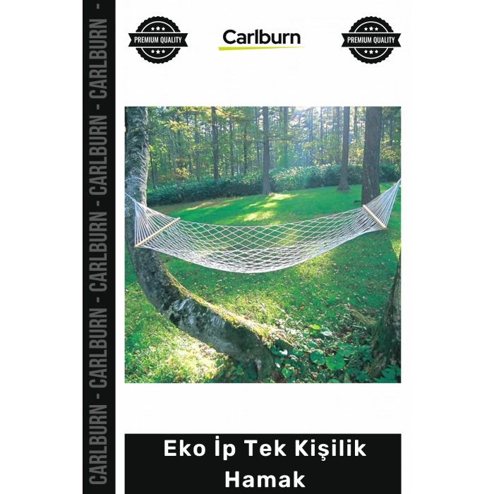 #Hamak Bahçe Balkon Kamp Piknik Ahşap Çıtalı Dayanıklı Örgü Sistemli Eko İp Tek Kişilik Hamak