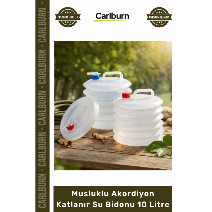 #SuBidonu Kamp Karavan Piknik Dağcılık Araç Bagajı Musluklu Akordiyon Katlanır Su Bidonu 10 Litre