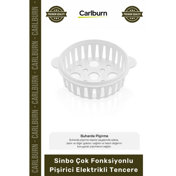 #Tencere 800ml 400W Buharlı Aparatlı Hızlı Pratik Beyaz Sinbo Çok Fonksiyonlu Pişirici Elektrikli Tencere