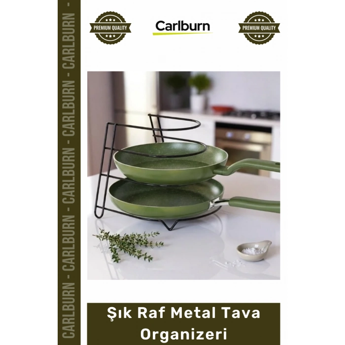 #Organizer Mutfak Dolabı İçi Çok Katlı Yer Tasarrufu Sağlayan Dayanıklı Siyah Modern Şık Raf Metal Tava Organizeri