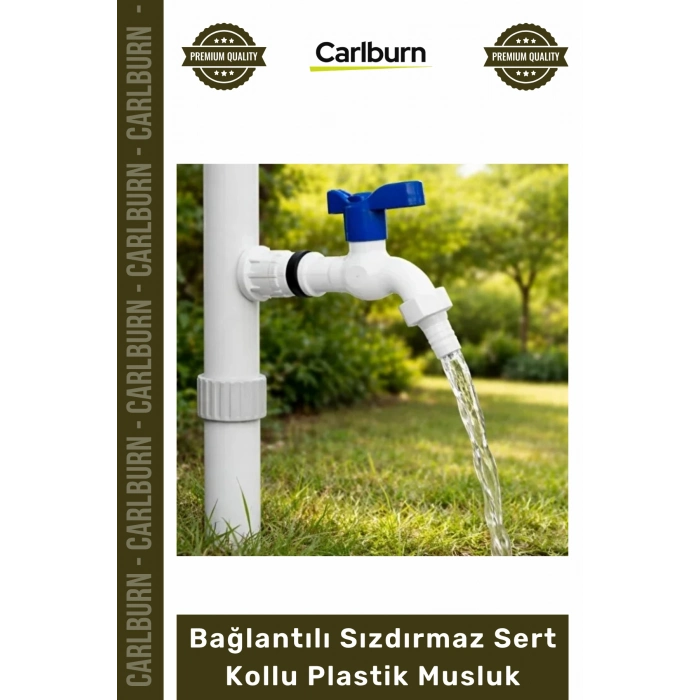 #Musluk Bahçe Balkon Dış Mekan Çeyrek Tur Aç Kapa Hortum Bağlantılı Sızdırmaz Sert Kollu Plastik Musluk