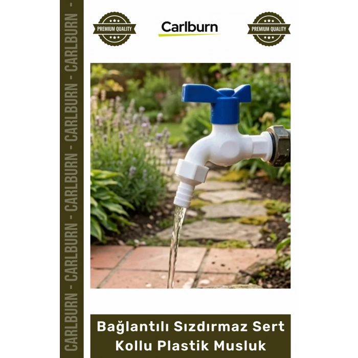 #Musluk Bahçe Balkon Dış Mekan Çeyrek Tur Aç Kapa Hortum Bağlantılı Sızdırmaz Sert Kollu Plastik Musluk