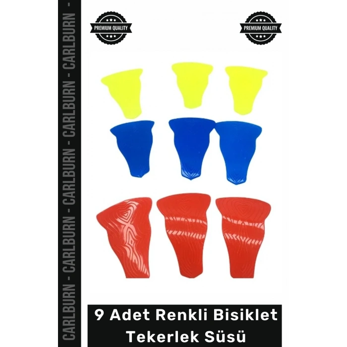 #Bisiklet Dayanıklı Üçgen Palet Tasarım Canlı Plastik Aparat 9 Adet Renkli Bisiklet Tekerlek Süsü
