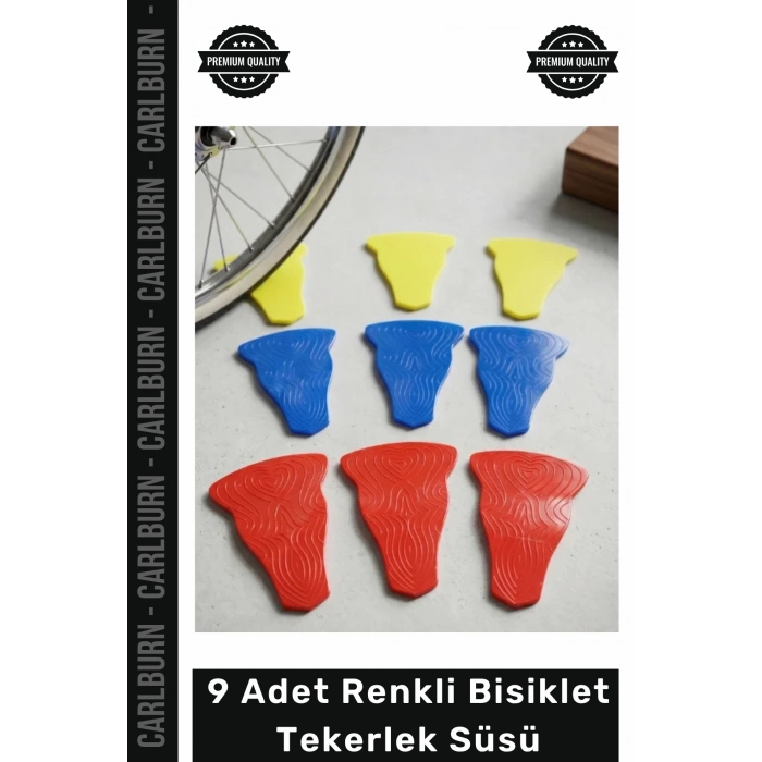 #Bisiklet Dayanıklı Üçgen Palet Tasarım Canlı Plastik Aparat 9 Adet Renkli Bisiklet Tekerlek Süsü