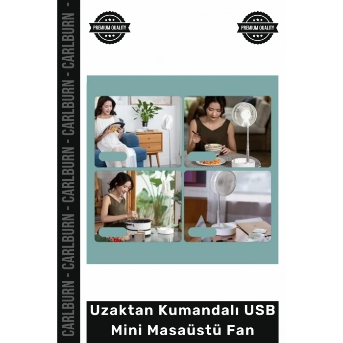 #Vantilatör Teleskopik Katlanır Şarjlı Sessiz Taşınabilir Uzaktan Kumandalı USB Mini Masaüstü Fan