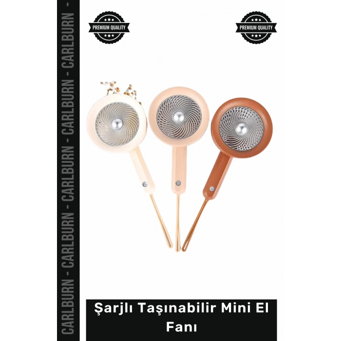 #Vantilatör 3 Kademeli Hız Ayarlı Kompakt Tasarım Güçlü Hava Akımı Şarjlı Taşınabilir Mini El Fanı