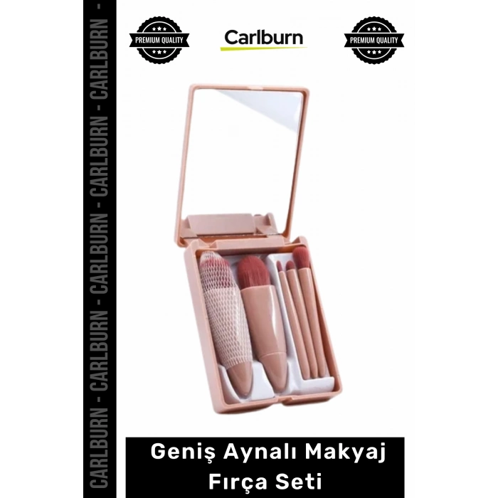 Özel Üretim Profesyonel Kozmetik Seyahat Tipi Yumuşak Kıl Şık Tasarım Geniş Aynalı Makyaj Fırça Seti