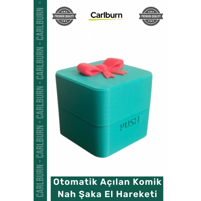 #Hediye 3D Baskılı Butona Basınca Otomatik Açılan Komik Şaka Nah El Hareket Hediyesi - Yeşil