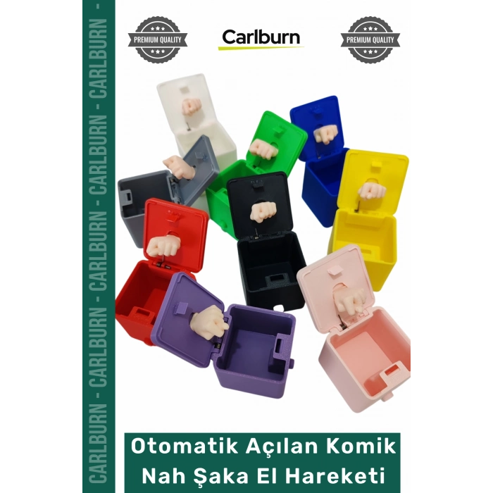 #Hediye 3D Baskılı Butona Basınca Otomatik Açılan Komik Şaka Nah El Hareket Hediyesi - Yeşil