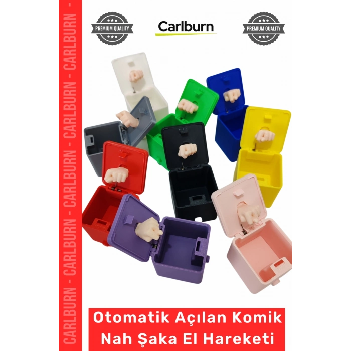 #Hediye 3D Baskılı Butona Basınca Otomatik Açılan Komik Şaka Nah El Hareket Hediyesi - Siyah