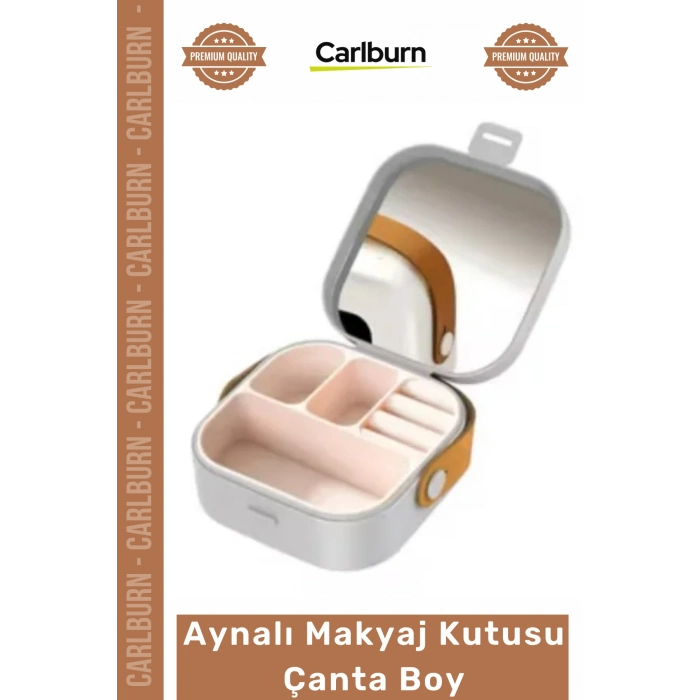 #MakyajÇantası Seyahat Tipi Takı Çantası Kompakt Şık Taşınabilir Organizer Aynalı Makyaj Kutusu Çanta Boy