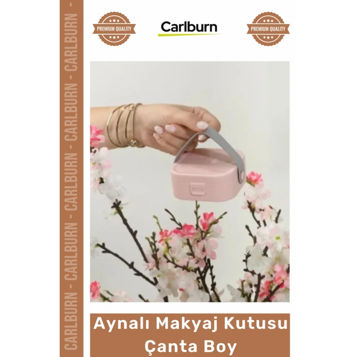 #MakyajÇantası Seyahat Tipi Takı Çantası Kompakt Şık Taşınabilir Organizer Aynalı Makyaj Kutusu Çanta Boy