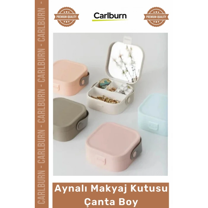 #MakyajÇantası Seyahat Tipi Takı Çantası Kompakt Şık Taşınabilir Organizer Aynalı Makyaj Kutusu Çanta Boy