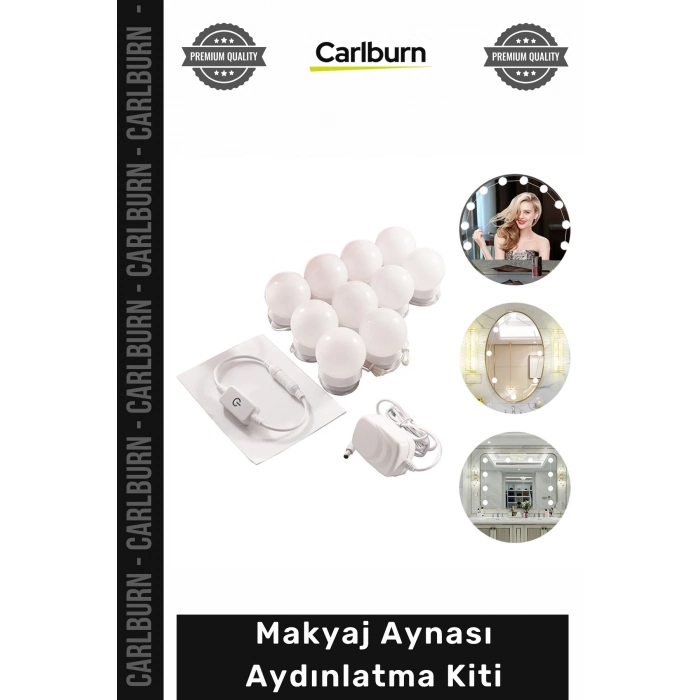 #Ayna 10 Adet G5 Led Ampul Kademeli Dimmer Dokunmatik Hafızalı 12V Şık Makyaj Aynası Aydınlatma Kiti