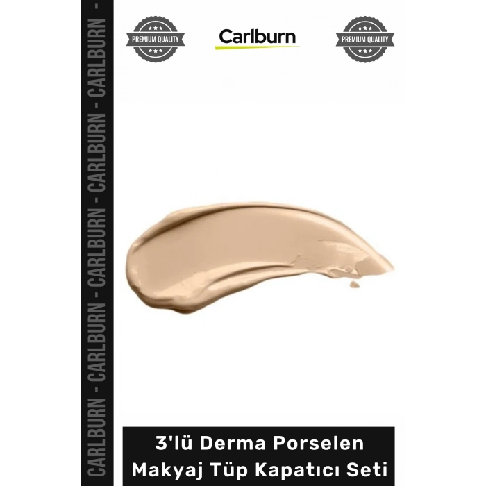 #Makyaj Mat Bitişli Aydınlatıcı Kontür Etkili 3lü Derma Porselen Makyaj Tüp Kapatıcı Seti