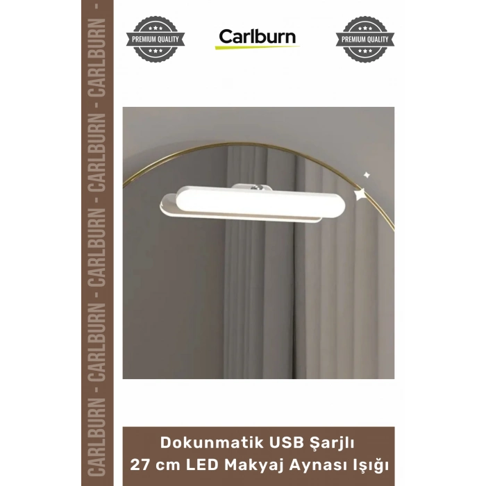#AynaIşığı Taşınabilir Kısılabilir Modern Dokunmatik USB Şarjlı 27 cm LED Makyaj Aynası Işığı