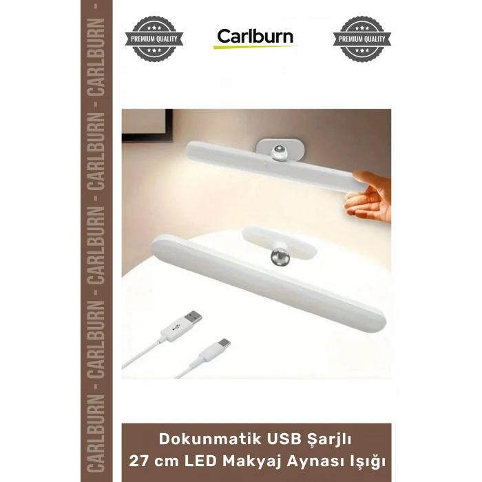 #AynaIşığı Taşınabilir Kısılabilir Modern Dokunmatik USB Şarjlı 27 cm LED Makyaj Aynası Işığı