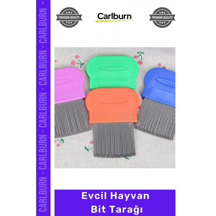 #Petshop Profesyonel Tasarım Metal Dişli Saç Derisi Dostu Kaymaz Saplı Hijyenik Sağlıklı Bit Tarağı