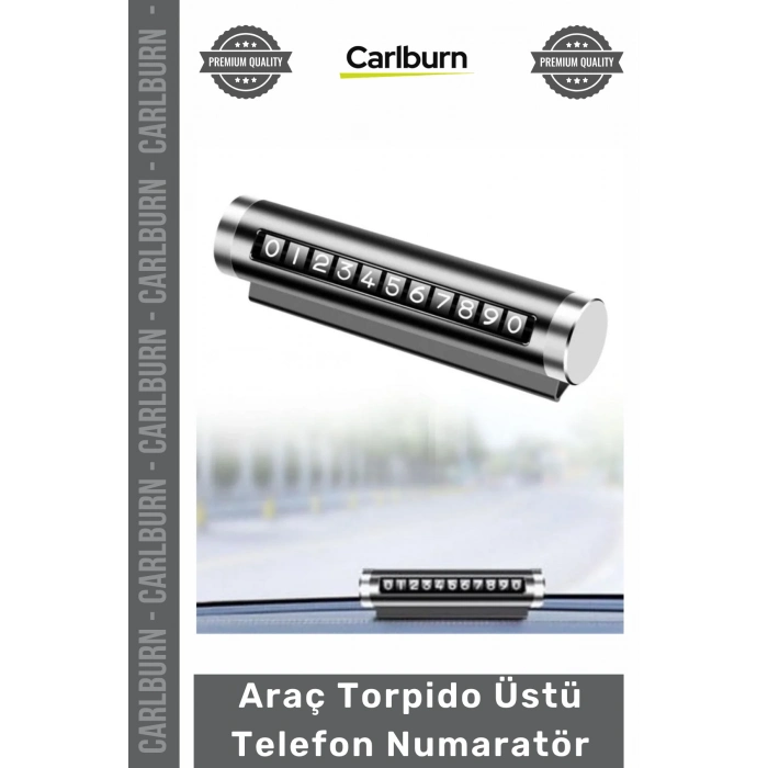 #Numaratör Lüks Magnetli Metal Siyah Oto Park Kartı Karbon Fiber Araç Torpido Üstü Telefon Numaratör