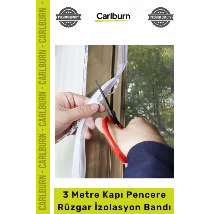 #Bant Yapışkanlı Şeffaf EPDM Silikon Sızdırmazlık Fitil 3 Metre Kapı Pencere Rüzgar İzolasyon Bandı