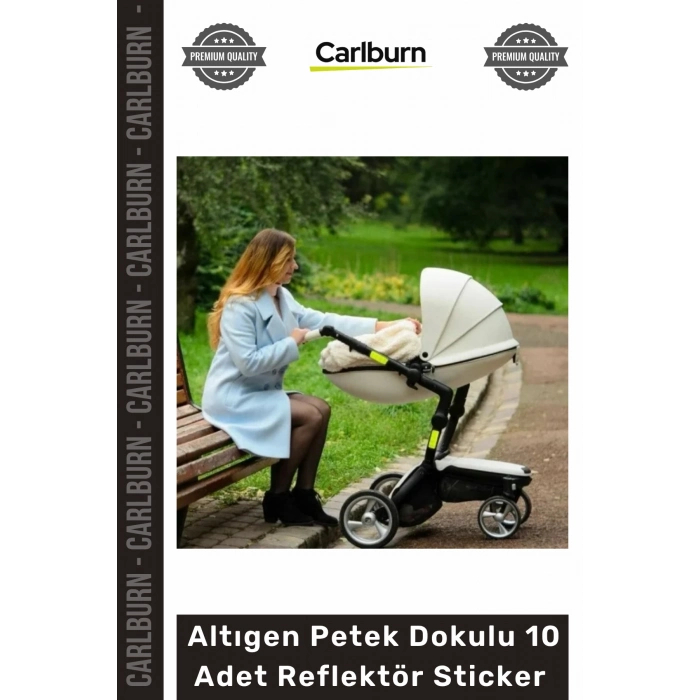 #Reflektör Honeycomb Reflektif Güvenlik Bandı Altıgen Petek Dokulu 10 Adet Reflektör Sticker Seti