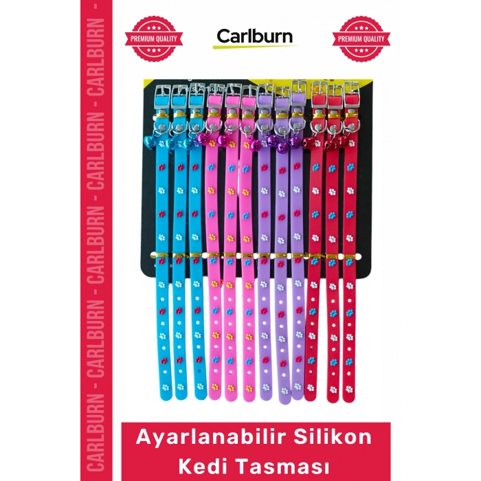 #Petshop Yumuşak Konforlu Ayarlanabilir Şık Dayanıklı Su Geçirmez Esnek Hafif Silikon Kedi Tasması
